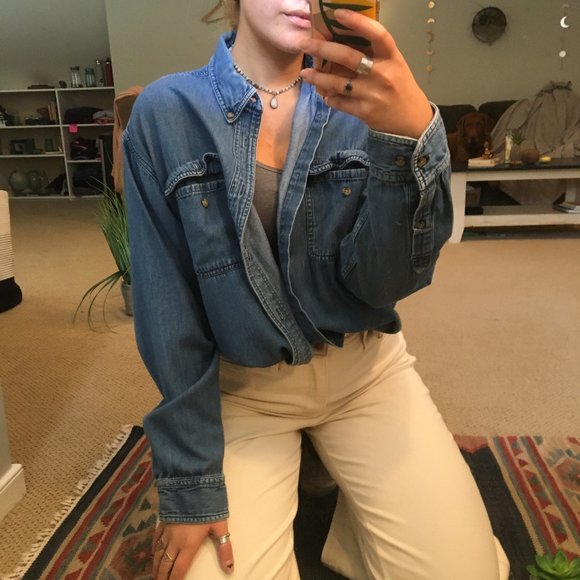 VINTAGE DENIM BUTTON UP - Picture 13 of 14